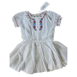 Numi White Embroidered Dress